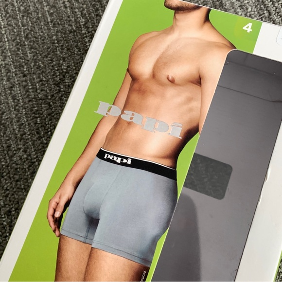 PAPI MENS BRAND NEW NAVY BLUE 95% COTTON / 5% SPANDEX BOXER BRIEF MEDIUM 32"-34" - Picture 6 of 9
